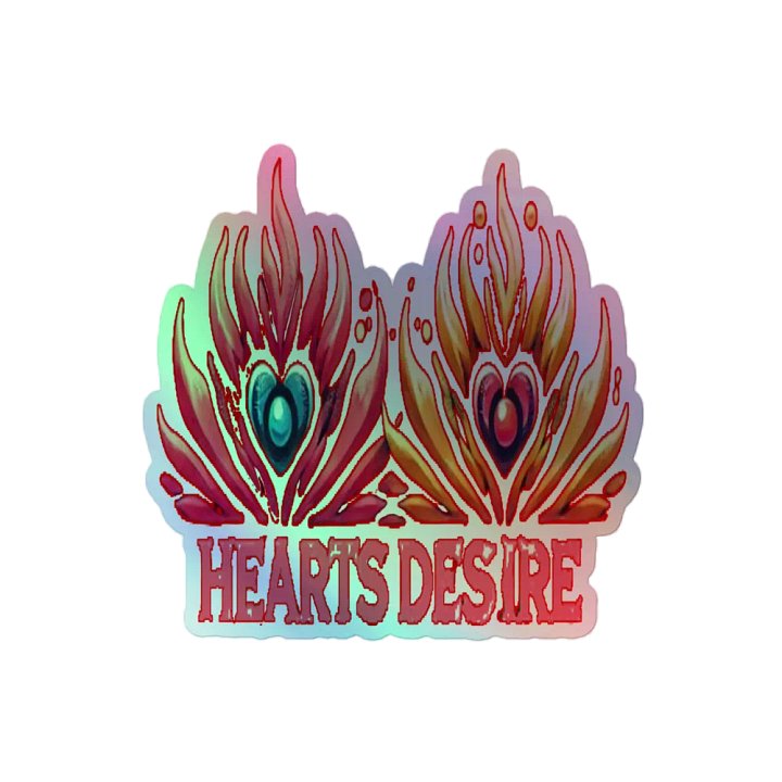 Flaming Hearts Holographic Sticker Sheet product image (2)