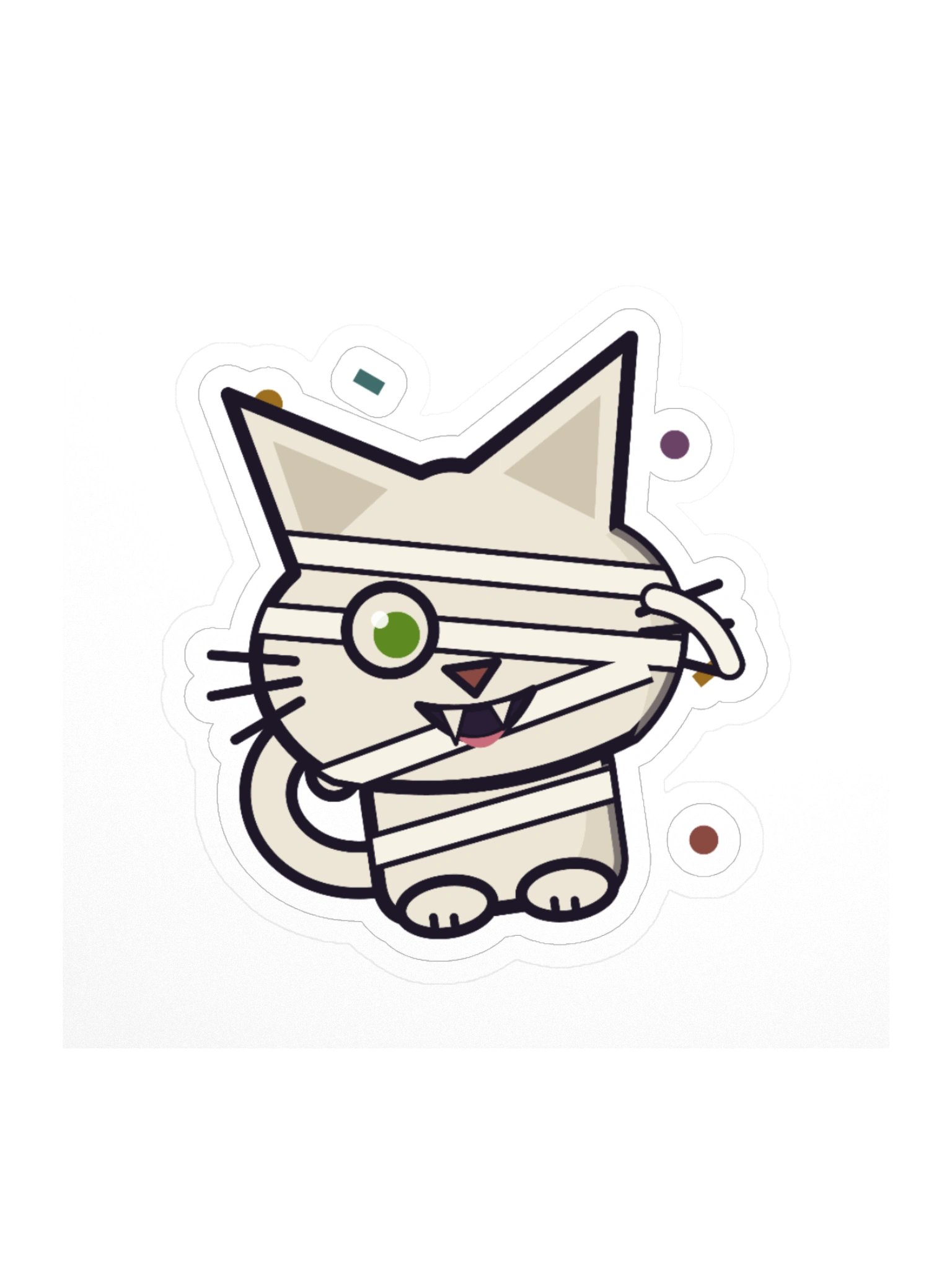Anniversary Mummy Zombie Cat Laptop Sticker product image (3)
