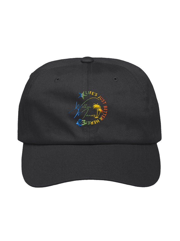 Wilton Manors Florida Rainbow Tropical Design with Life’s Just Better Here Quote Hat product image (1)