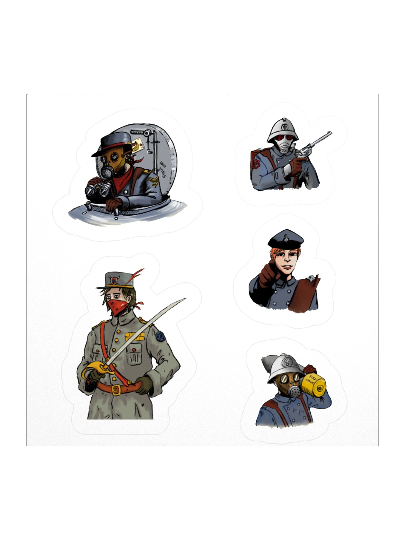 Warden regiment squad sticker pack product image (1)