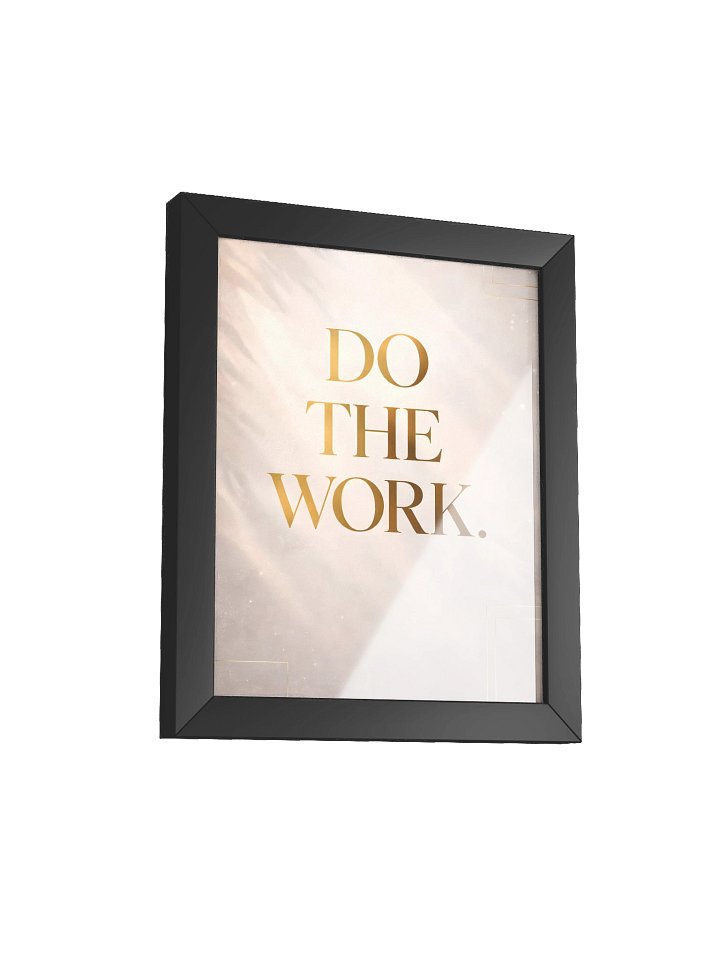 DO THE WORK – Minimalist Gold Motivation Wall Art for Focus & Discipline product image (22)