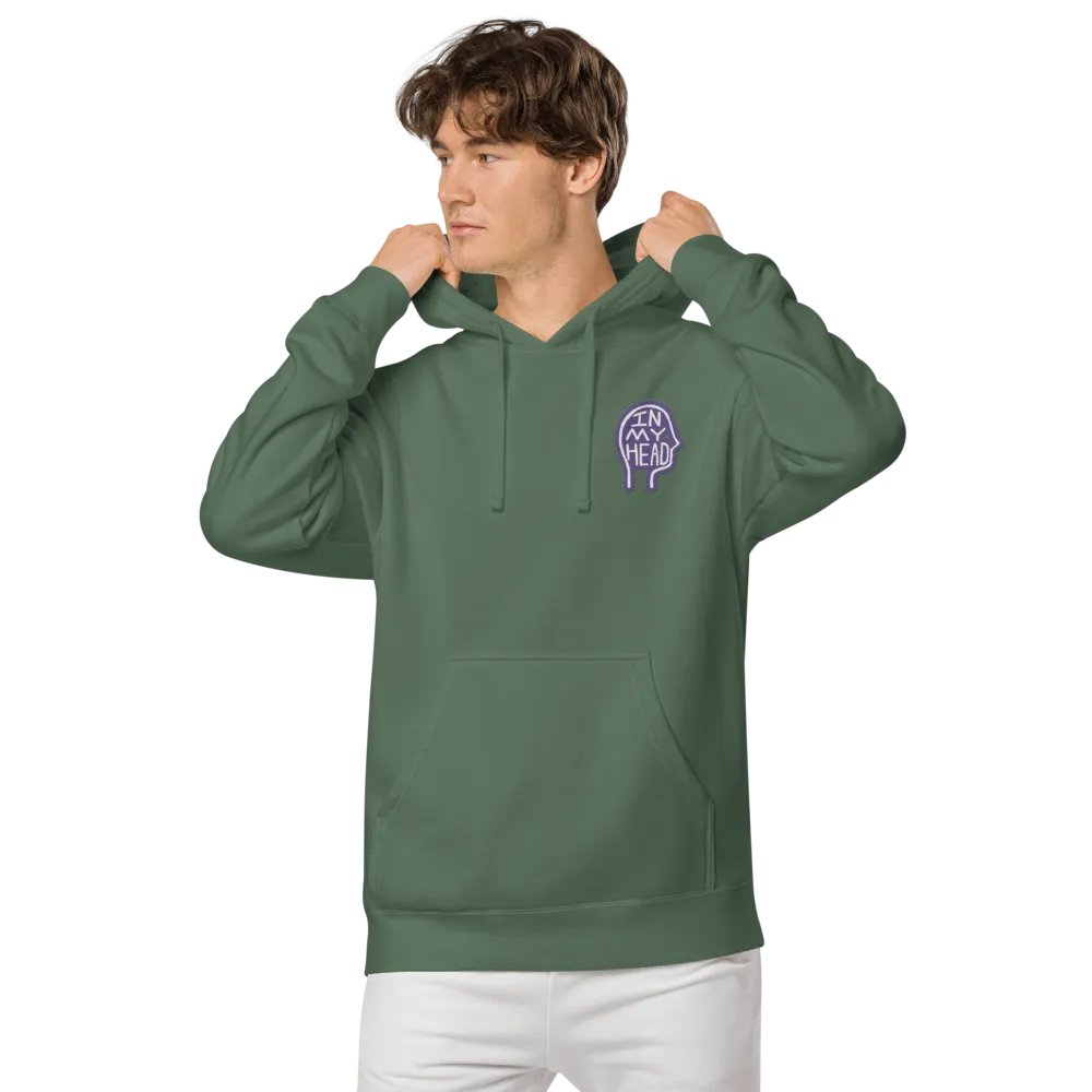In My Head (L.C. purple bubble design 2) embroidered pigment hoodie product image (17)