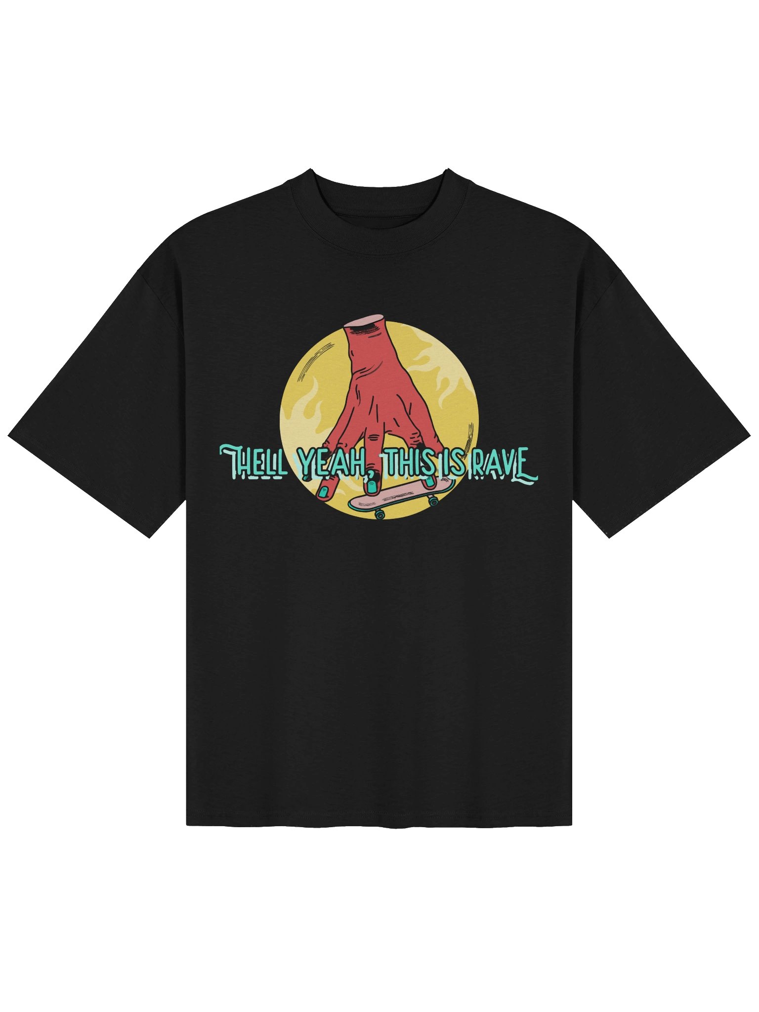 "Hell Yeah, This Is Rave!" Skater-Vibes Graphic T-Shirt product image (2)