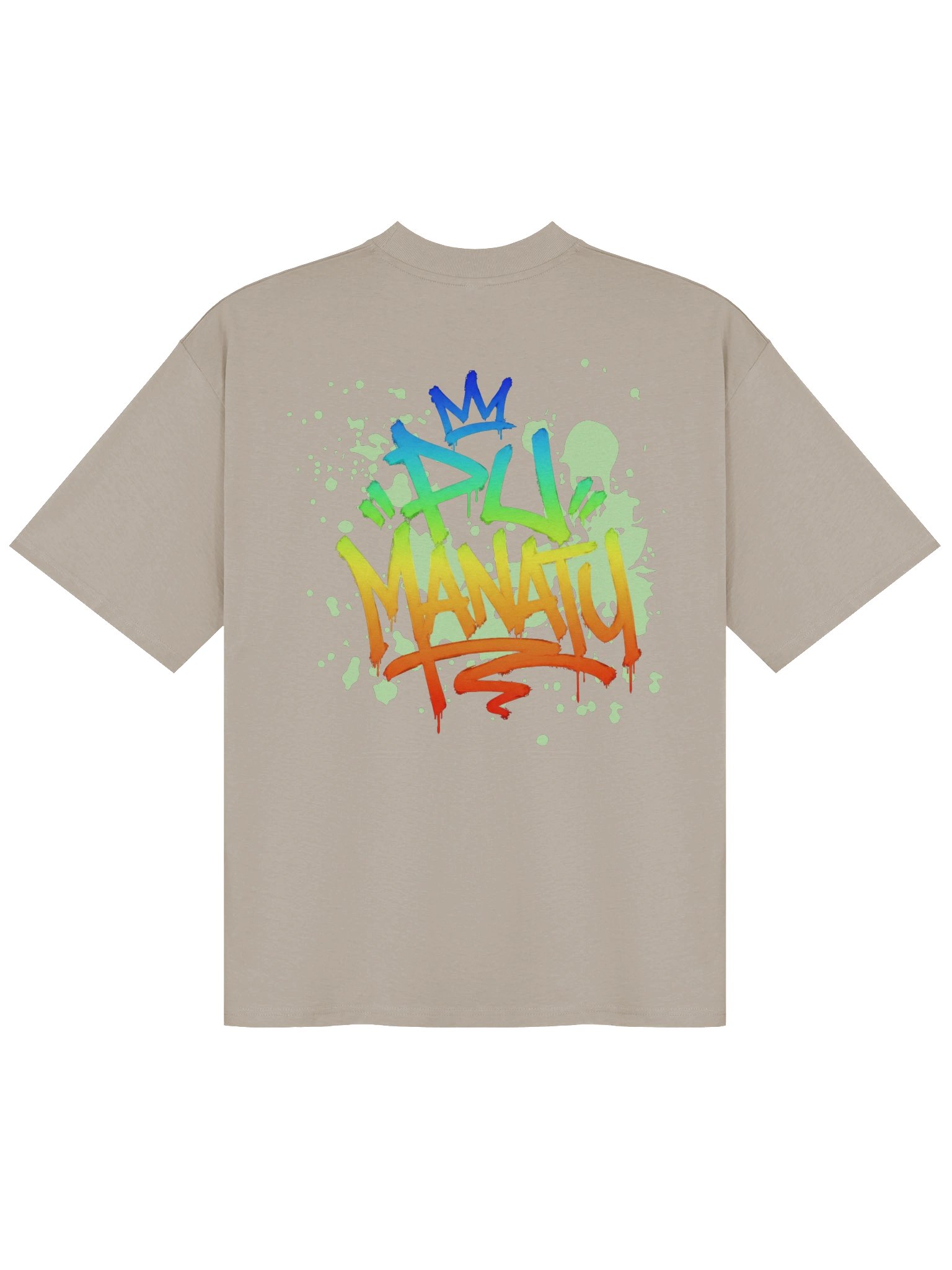 T-shirt surdimensionné avec logo dégradé néon PU MANATU product image (26)