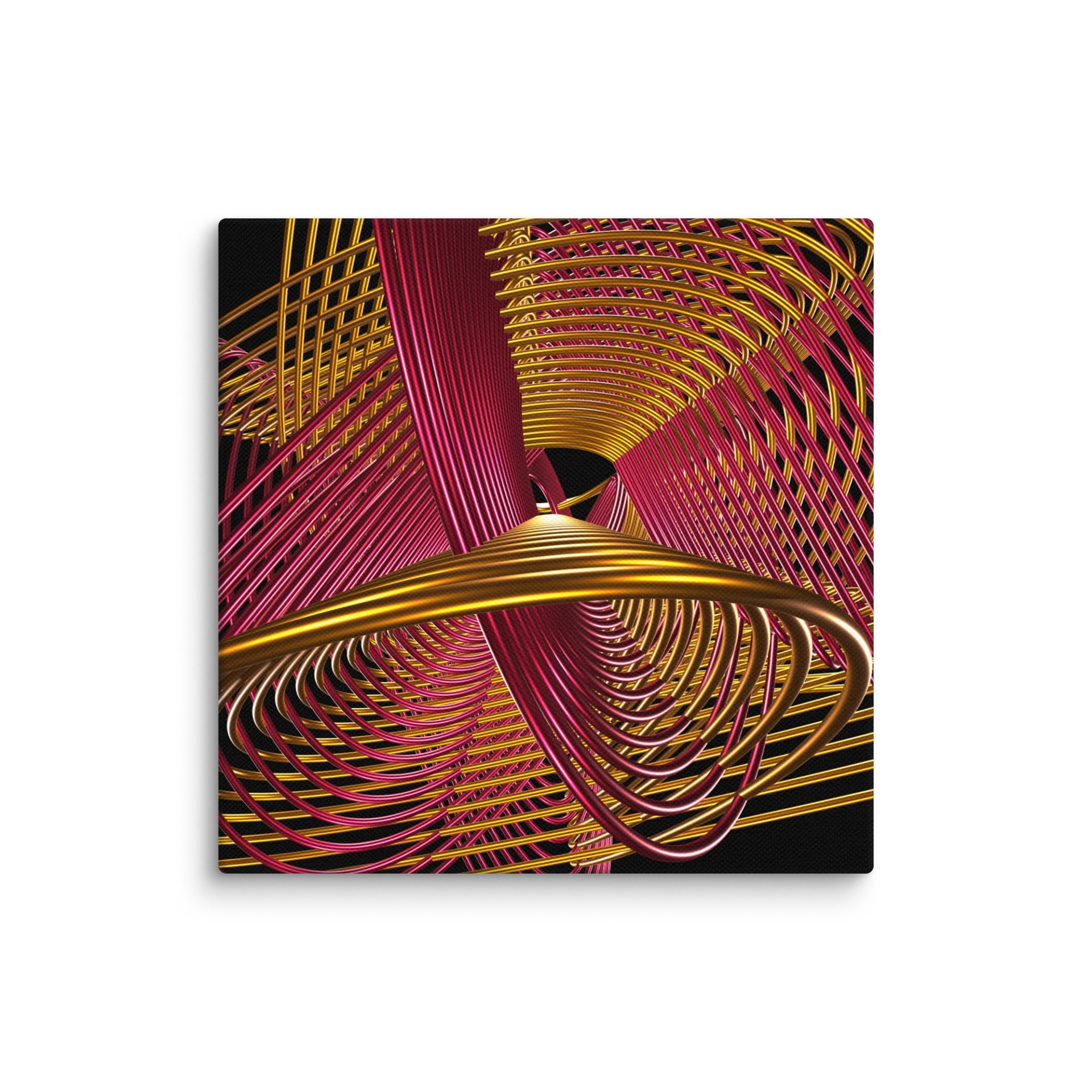 Oscilloscopic Dance #4 - Lissajous Figures Code Art Canvas Print product image (1)