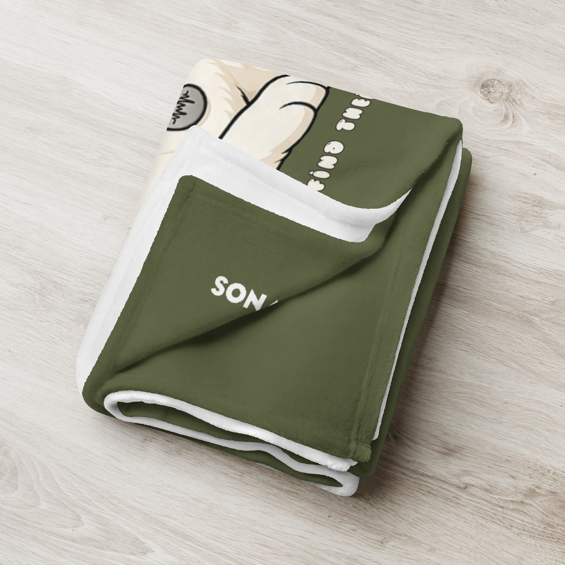 Sonance Dog Throw Blanket (Lying Down) Saratoga Green product image (3)