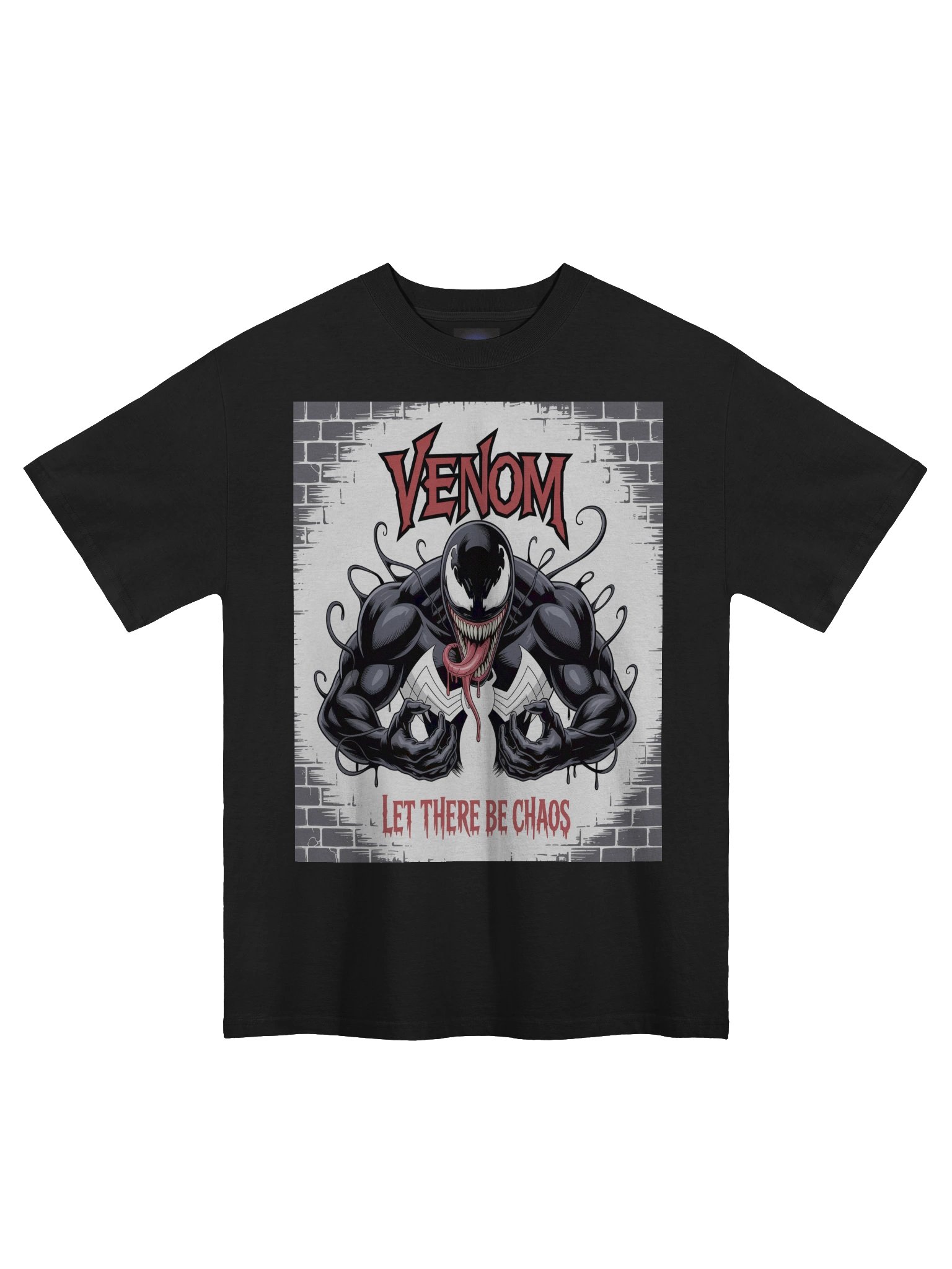 Let There Be Chaos: Venom Graffiti Faded Oversized Tee product image (3)