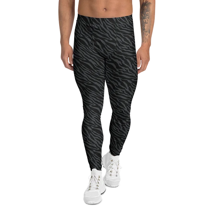 Comfortable Men's Leggings with Bold Black Animal Print product image (1)