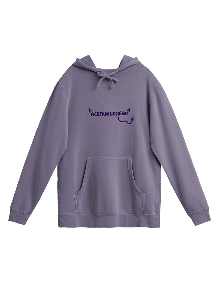 ACETAMINOFIEND handwritten purple pigment hoodie product image (1)