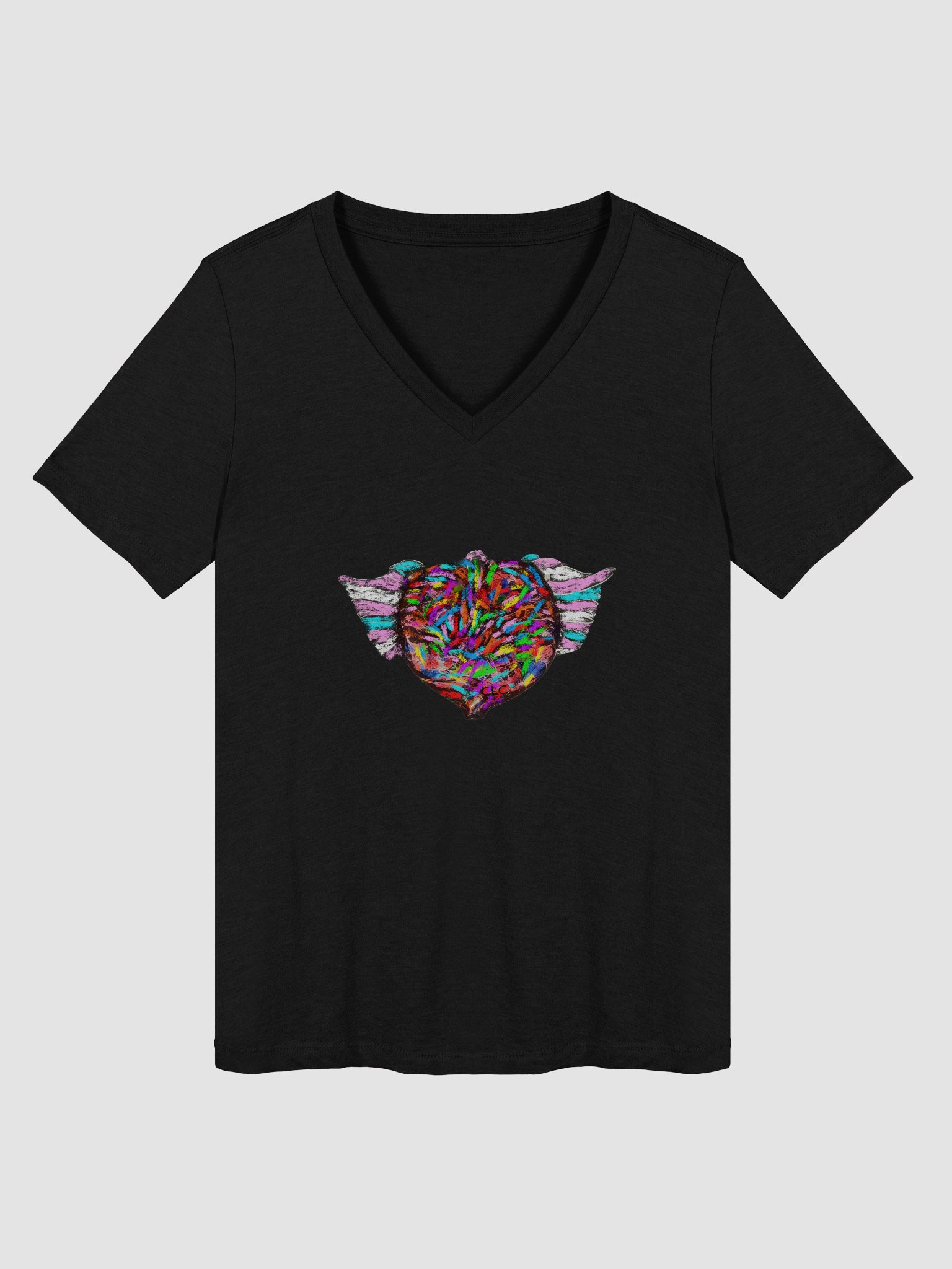 Love Has Wings Relaxed V-Neck Tee product image (1)