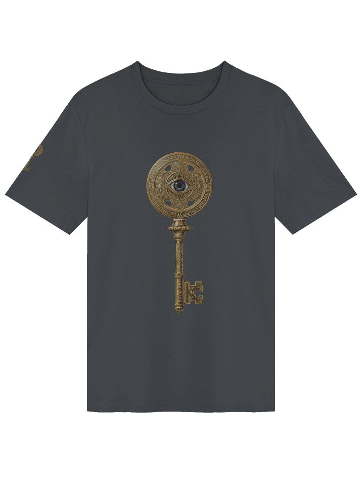 The Gatekeeper’s Key – India Ink Grey Sigil Edition (Front + Right Shoulder Print) product image (1)