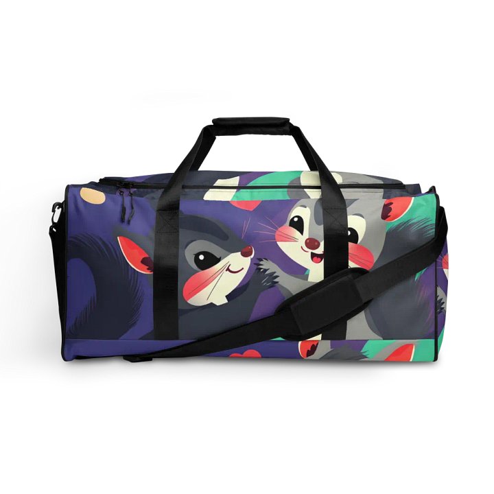 Whimsical Squirrel Adventure Duffle Bag product image (1)