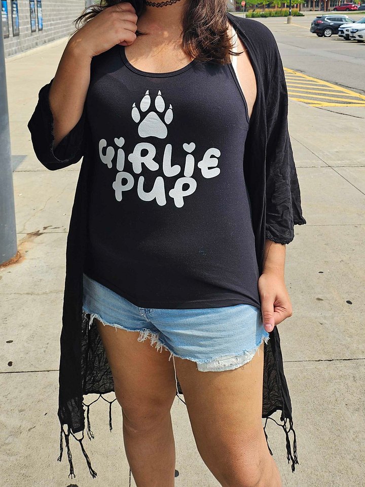 Girlie Pup Paw Racerback Tank Top product image (2)