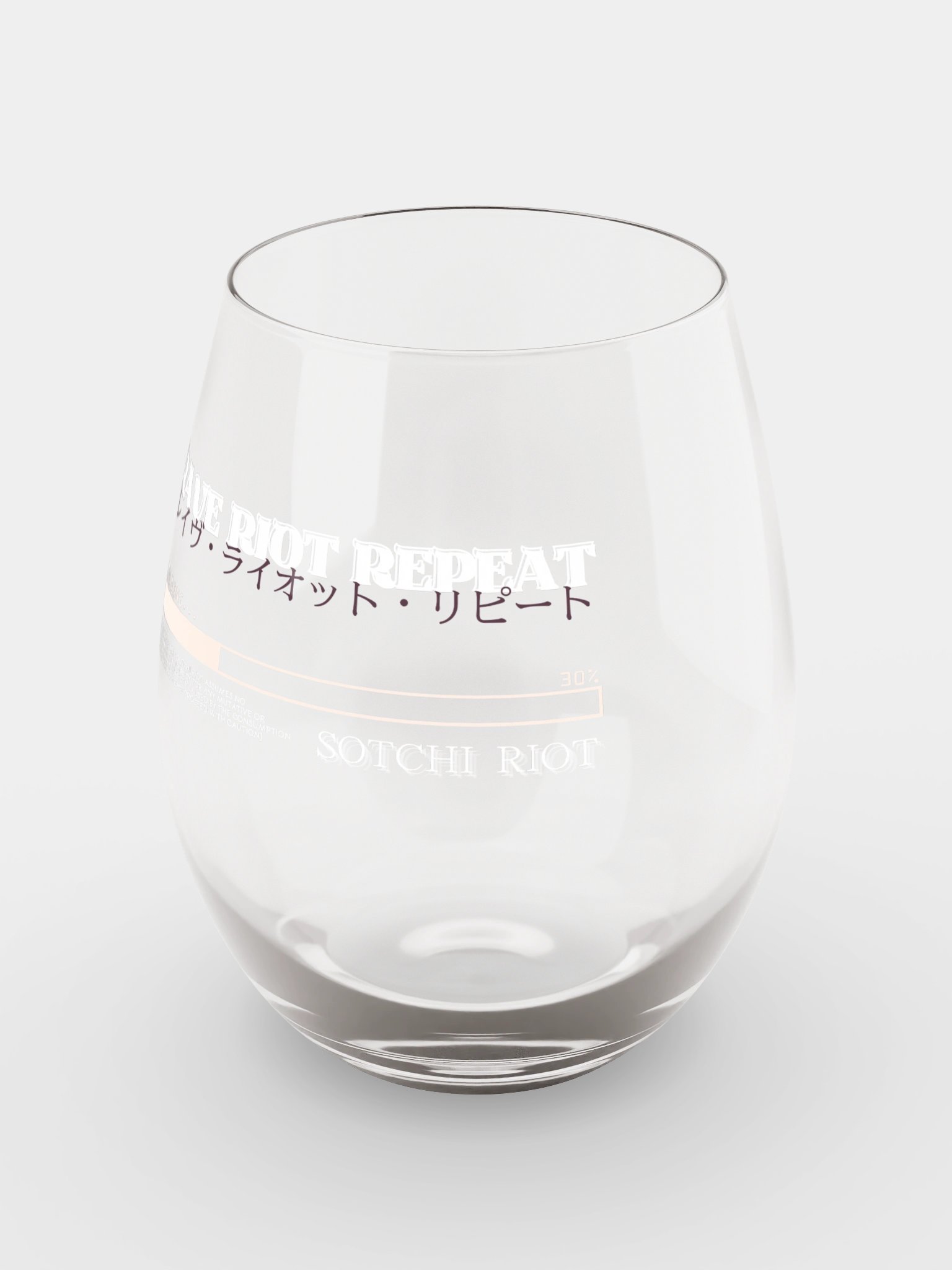 RAVE RIOT REPEAT STEM-LESS WINE GLASS product image (3)