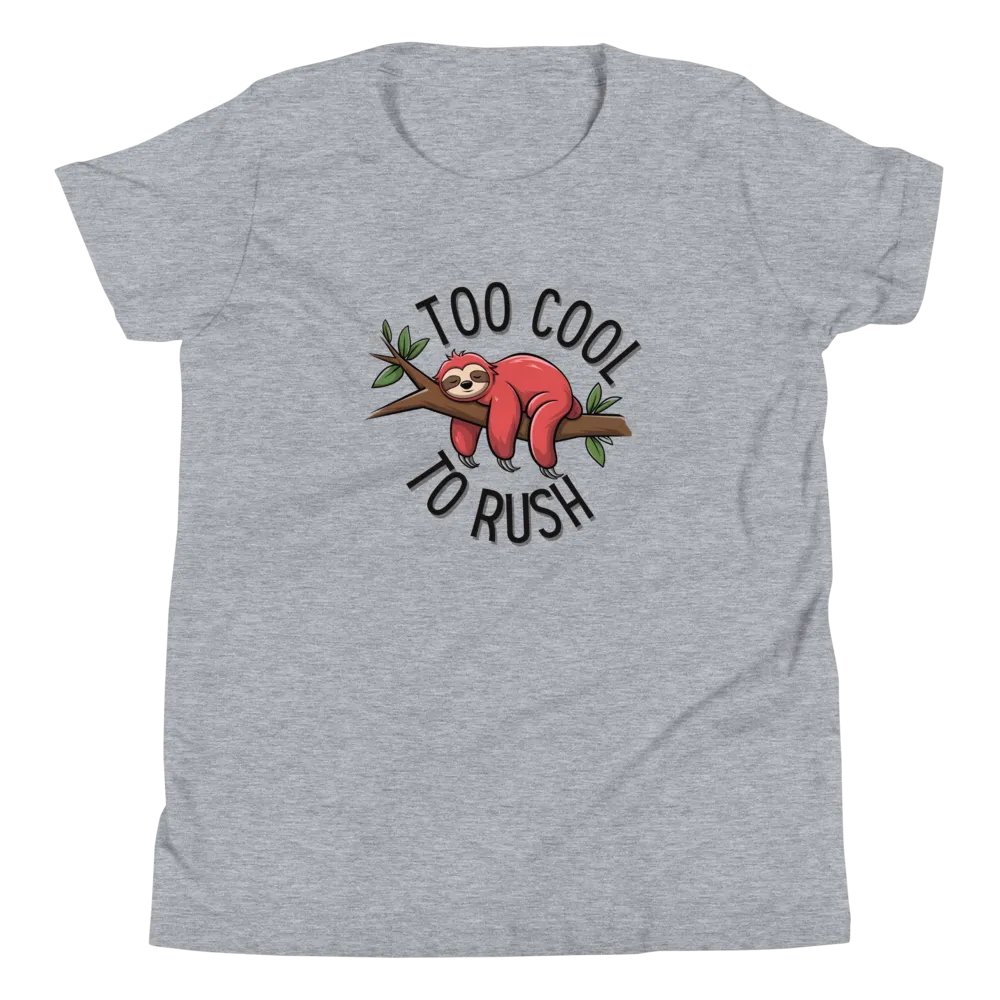 Too Cool To Rush Red Sloth Kids T Shirt product image (1)