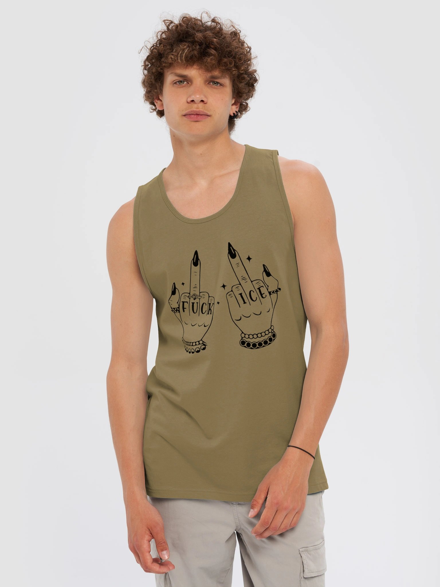Fuck ICE Middle Finger Protest Tank product image (3)