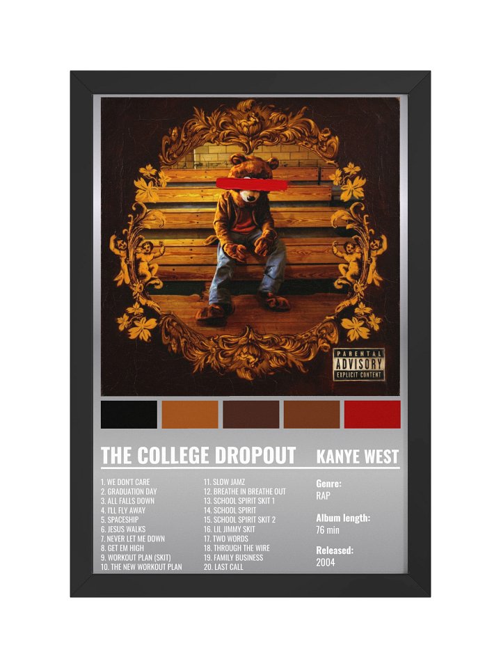 THE COLLEGE DROPOUT "PLATINUM" product image (1)