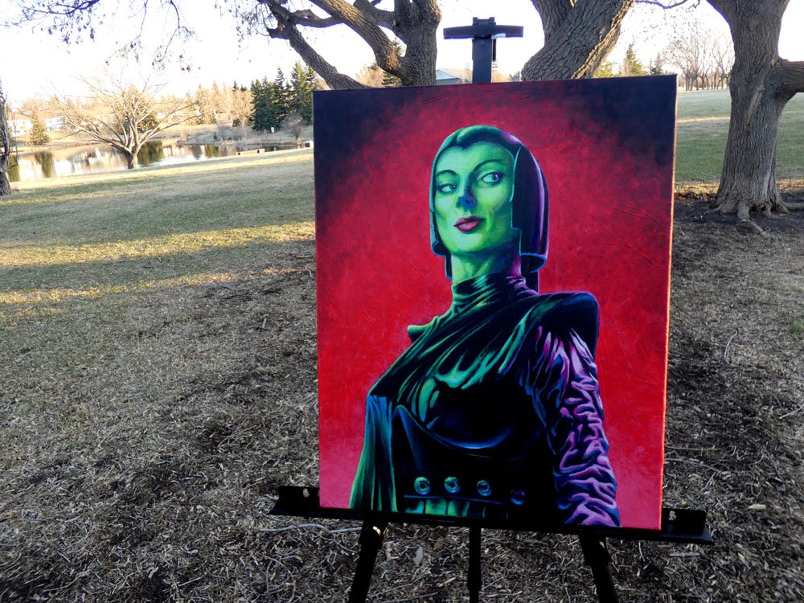 Devil Girl From Mars Acrylic Painting on Canvas (Canada Only) product image (2)