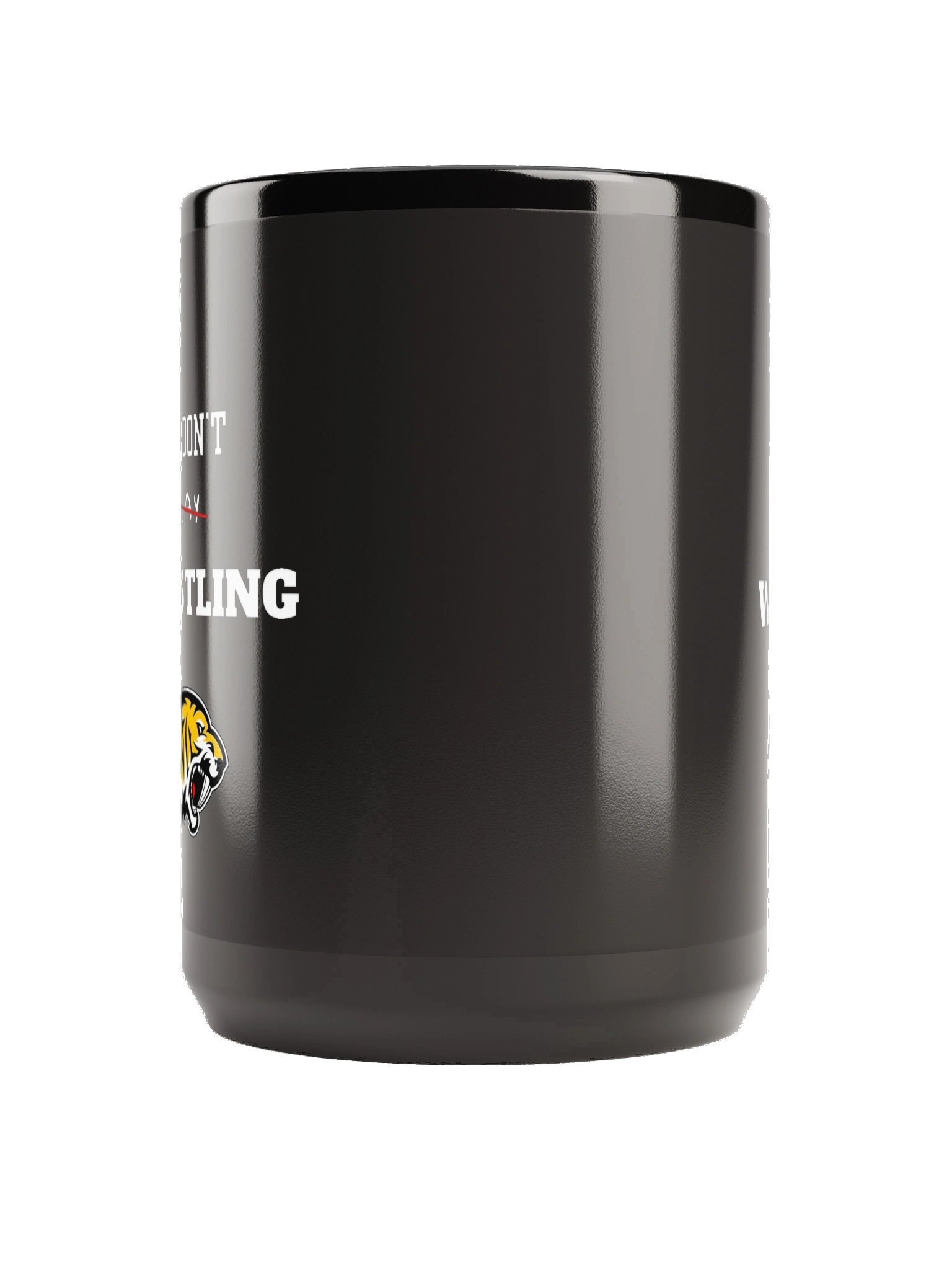 Saguaro's You Don’t Play Wrestling Black Glossy Mug product image (2)