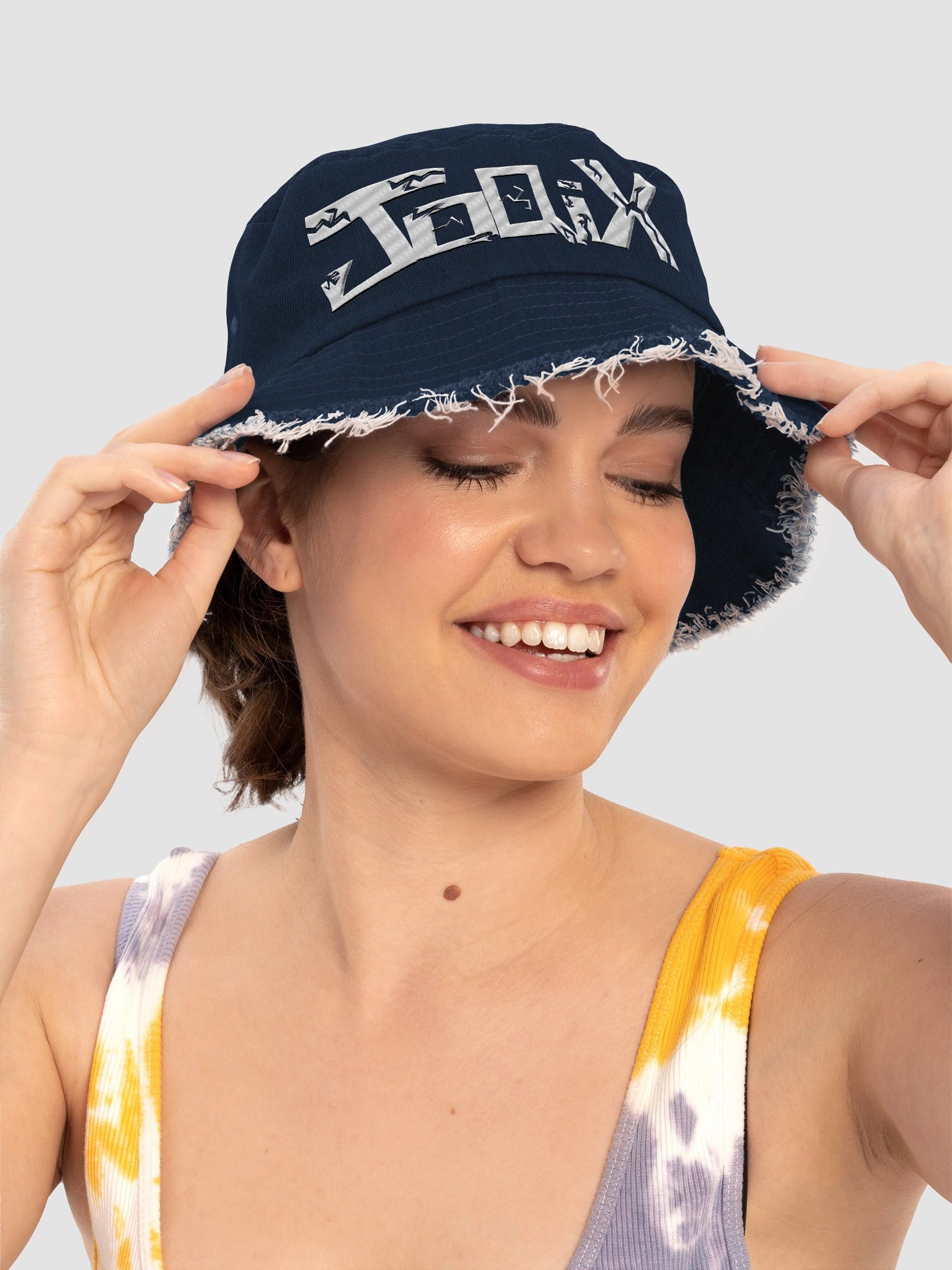 Bolted Edge Denim Bucket Hat product image (7)