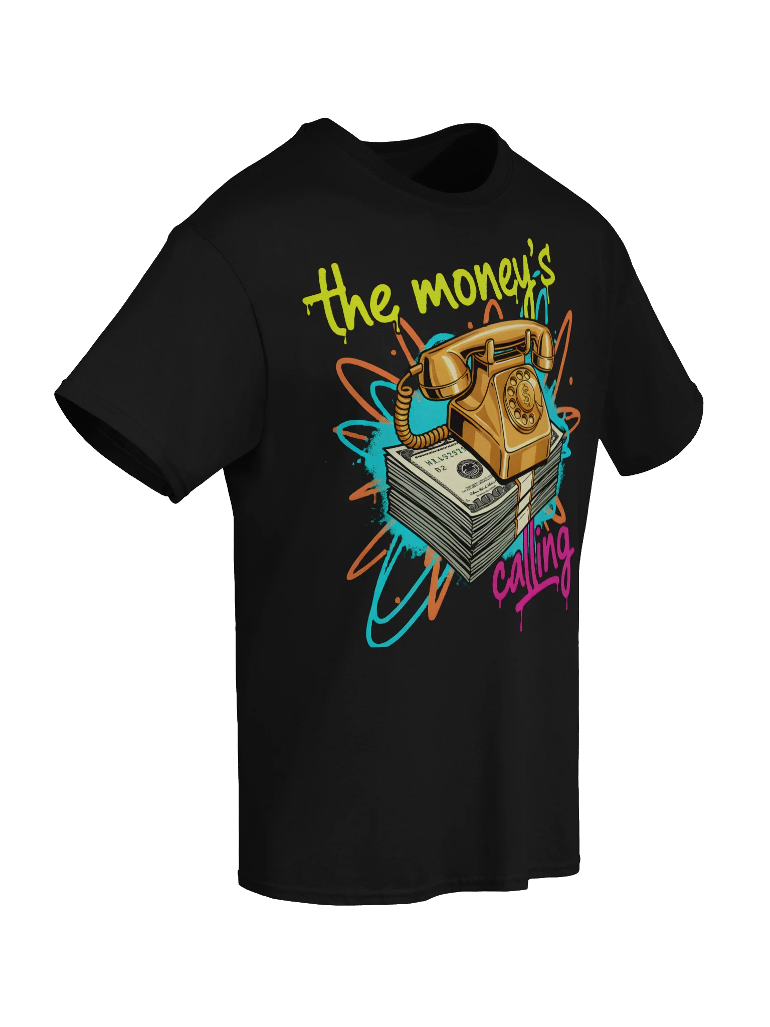 Money's Calling Golden Phone T-Shirt product image (8)