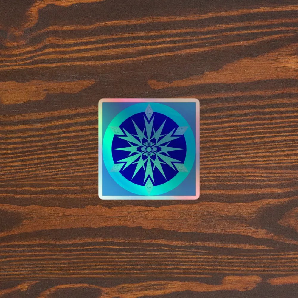 snowflake holo sticker product image (5)