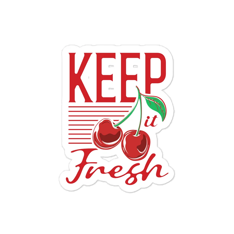 Fresh Cherries Vinyl Sticker product image (1)