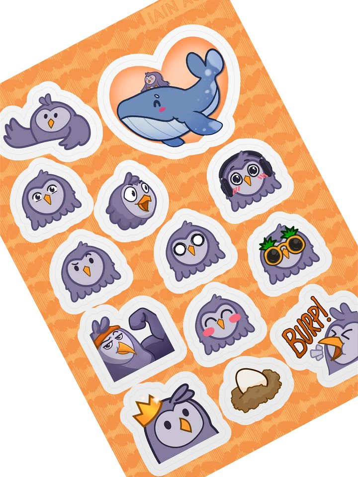 Owl Emote Sticker Sheet product image (2)