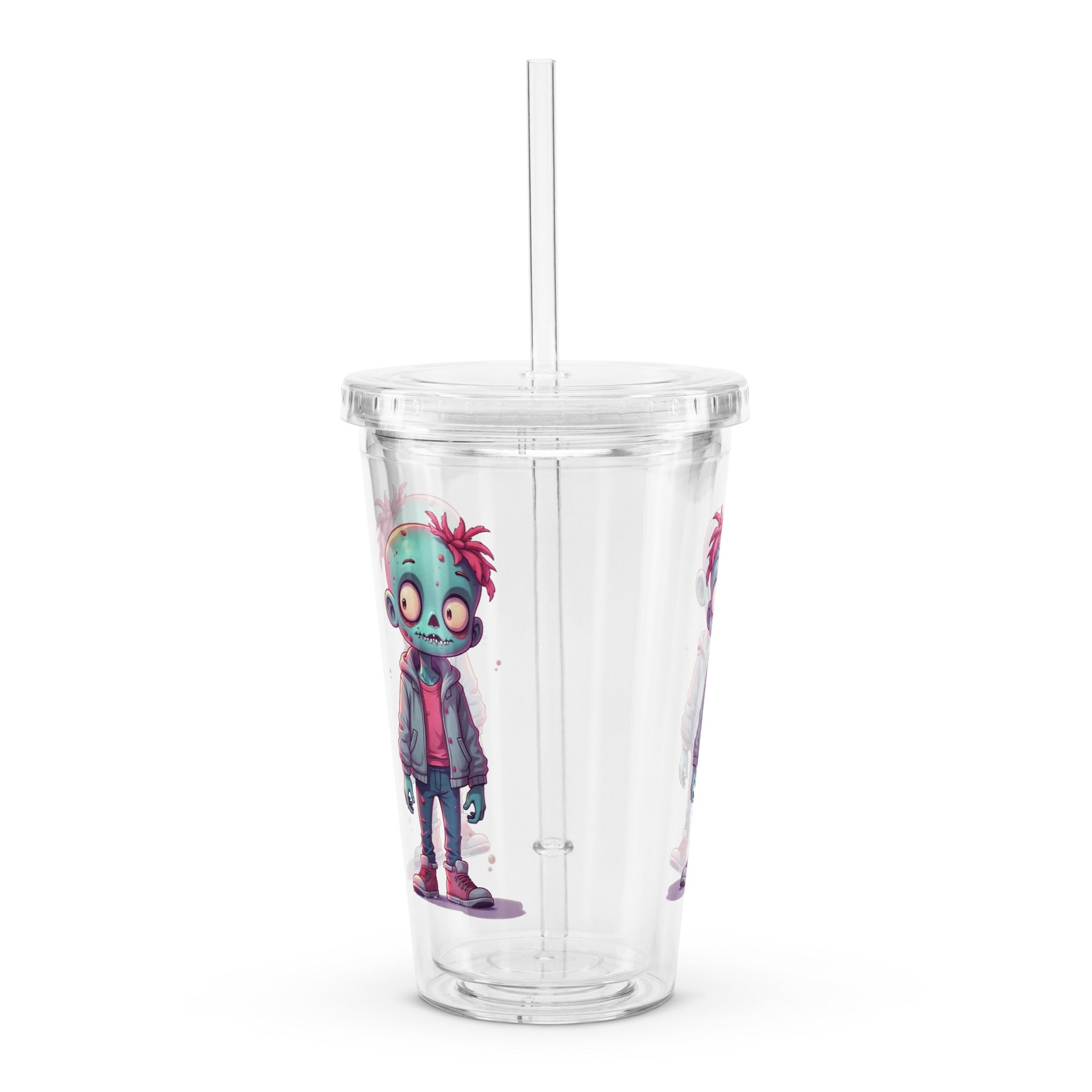 Dresden Mire Double Wall Clear Plastic Tumbler product image (3)
