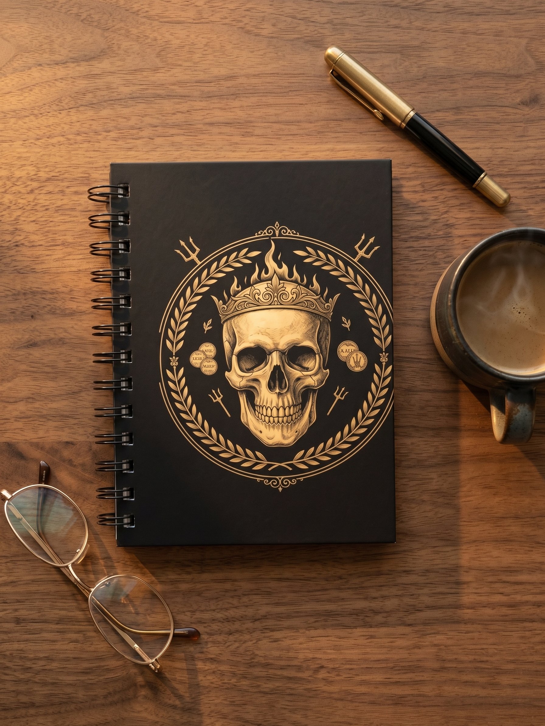 Hades Skull Journal – Greek Mythology Spiral Notebook (Dark Aesthetic) product image (7)