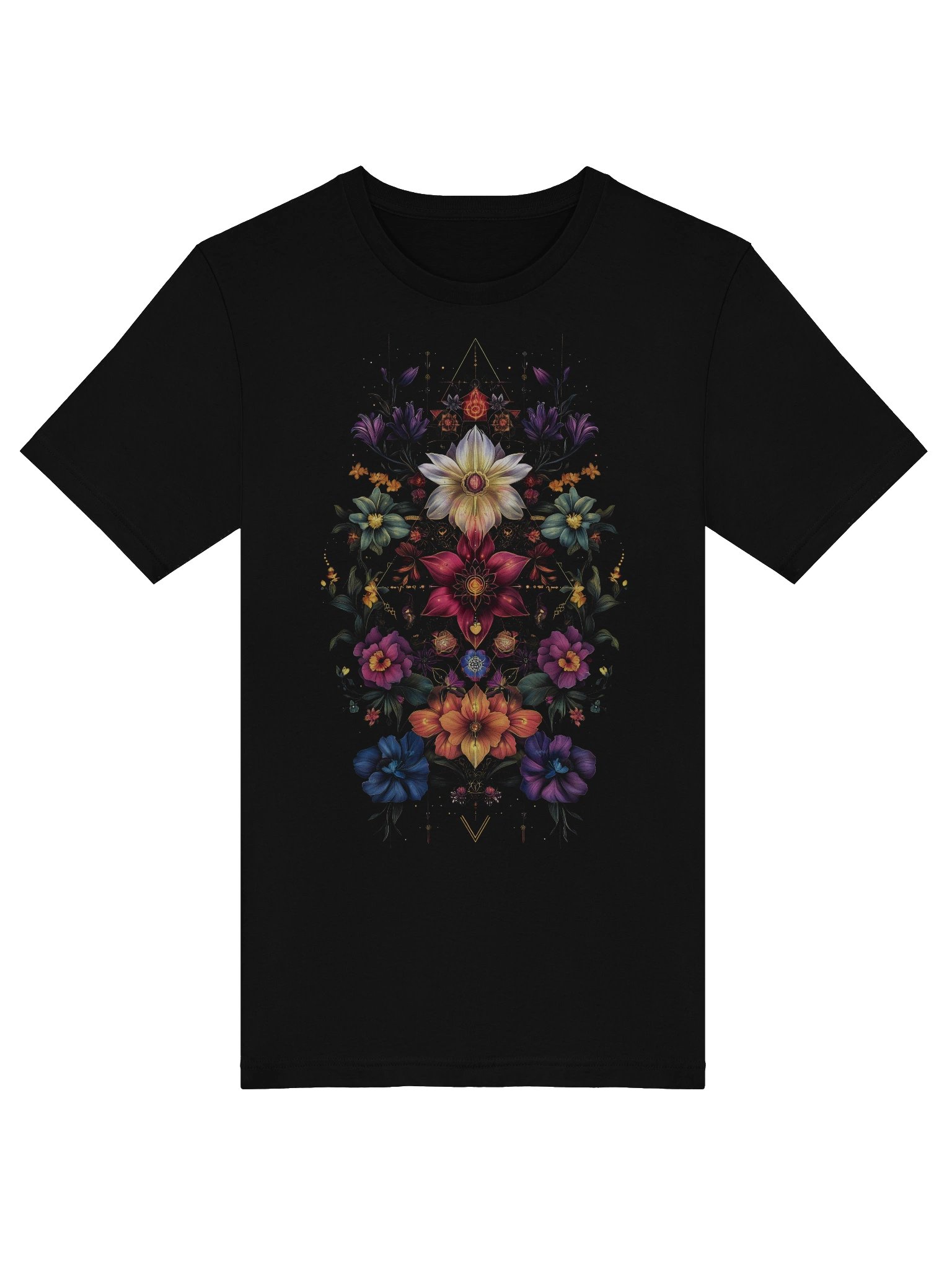 Flowers Chakra Yoga Floral Sacred Geometry Lotus T-Shirt 3 product image (5)