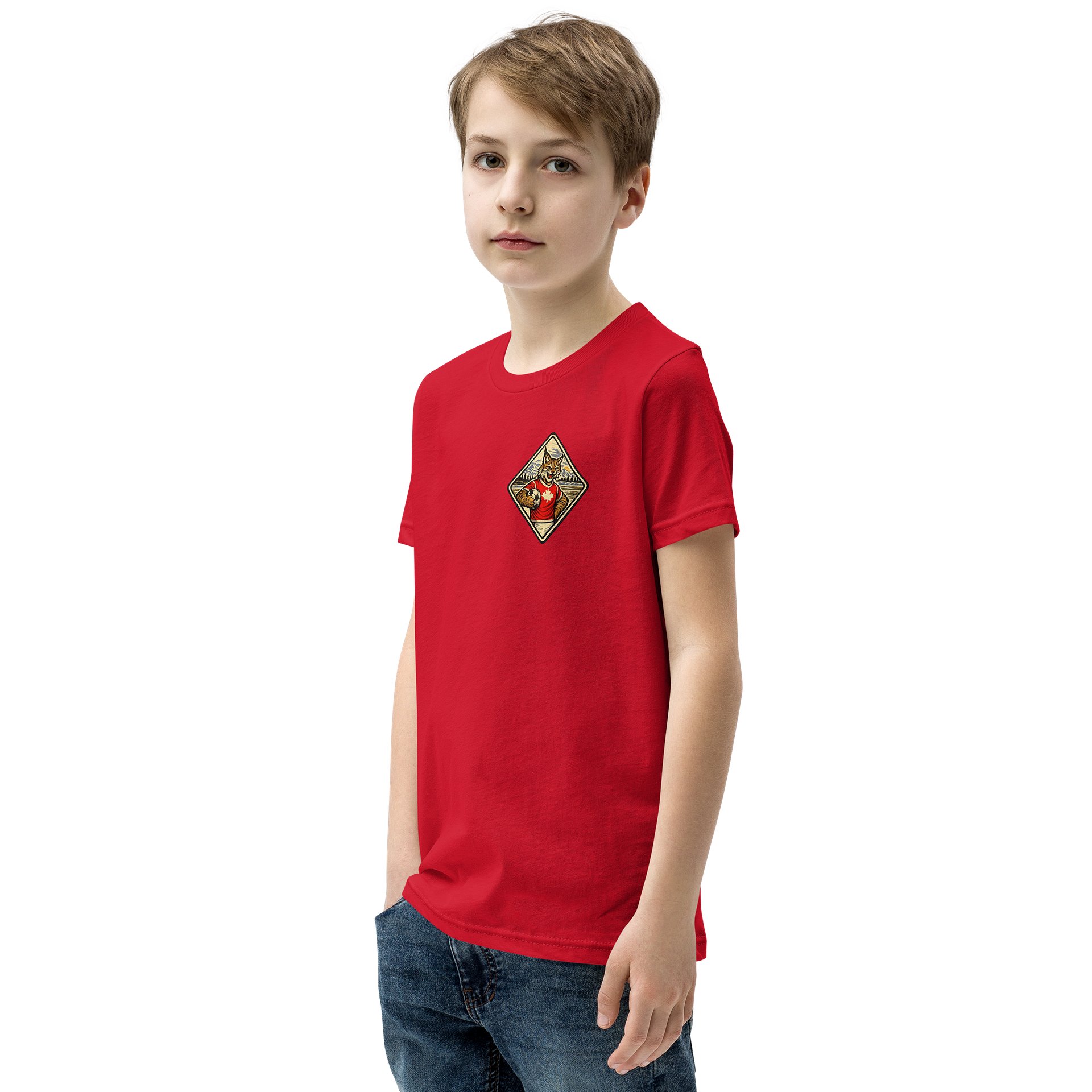 Lynx Soccer Player T-Shirt for Kids | The Wild Games product image (30)