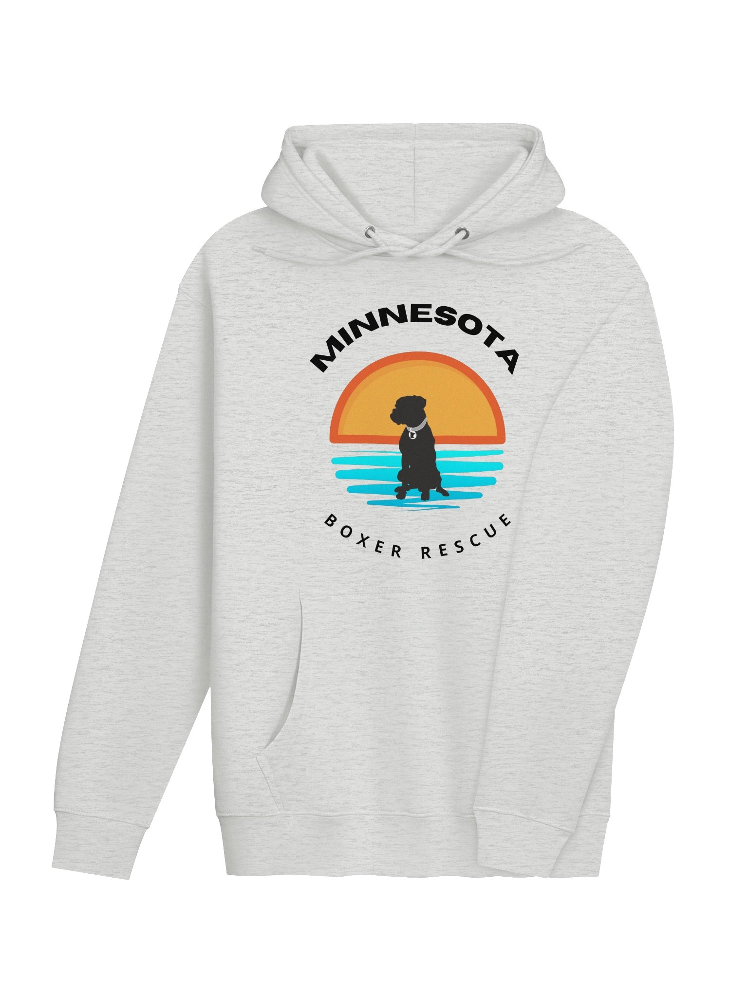 Minnesota Boxer Rescue Sunset Logo Hoodie Light w/Black Logo product image (4)