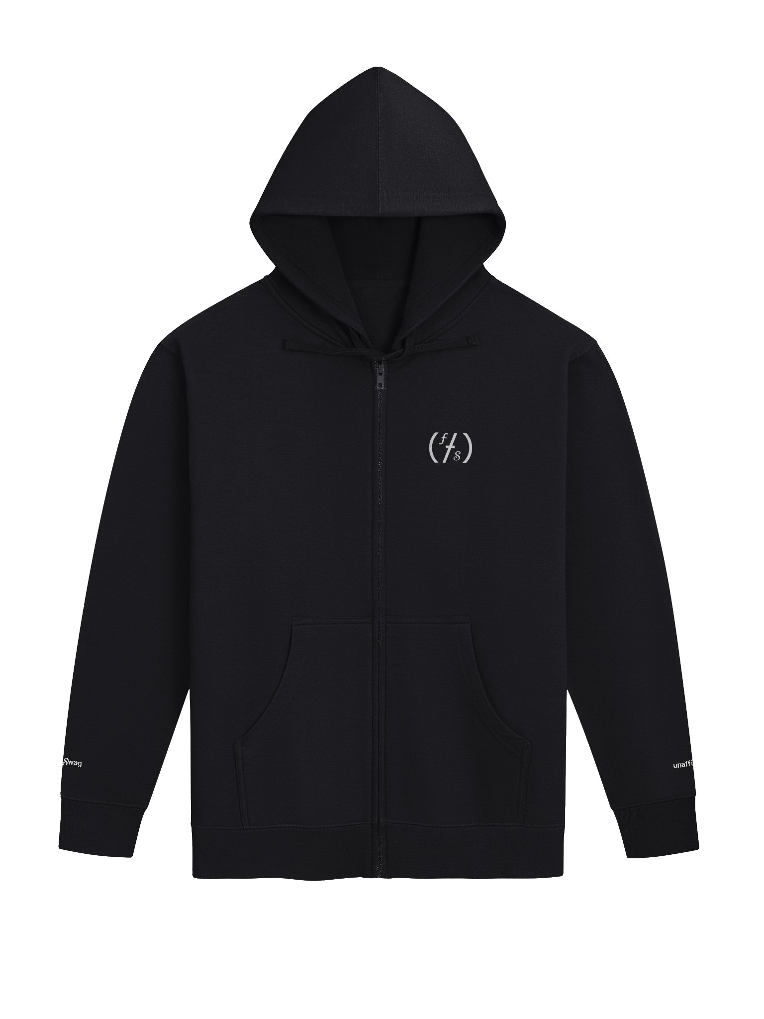FauxSwag Zip Hoodie- White Logo product image (1)
