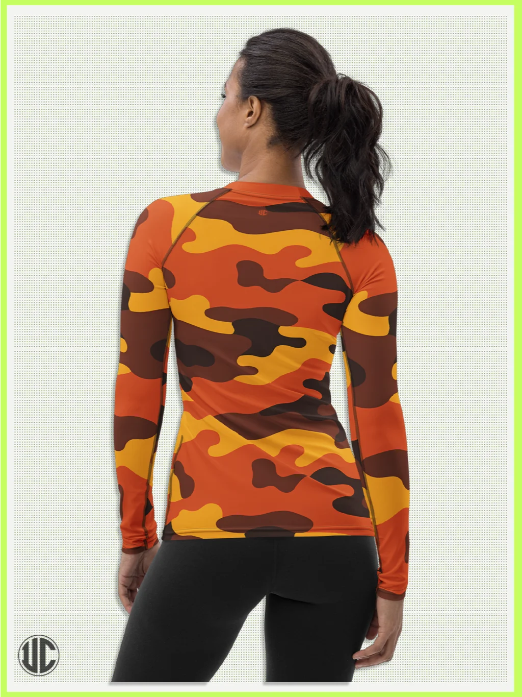 Savage Sunset Orange Camo – Women’s Rash Guard product image (2)