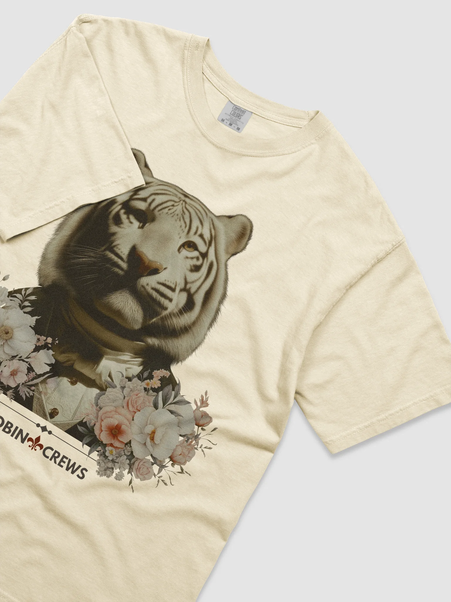 White Tiger Floral T Shirt Vintage Animal product image (10)
