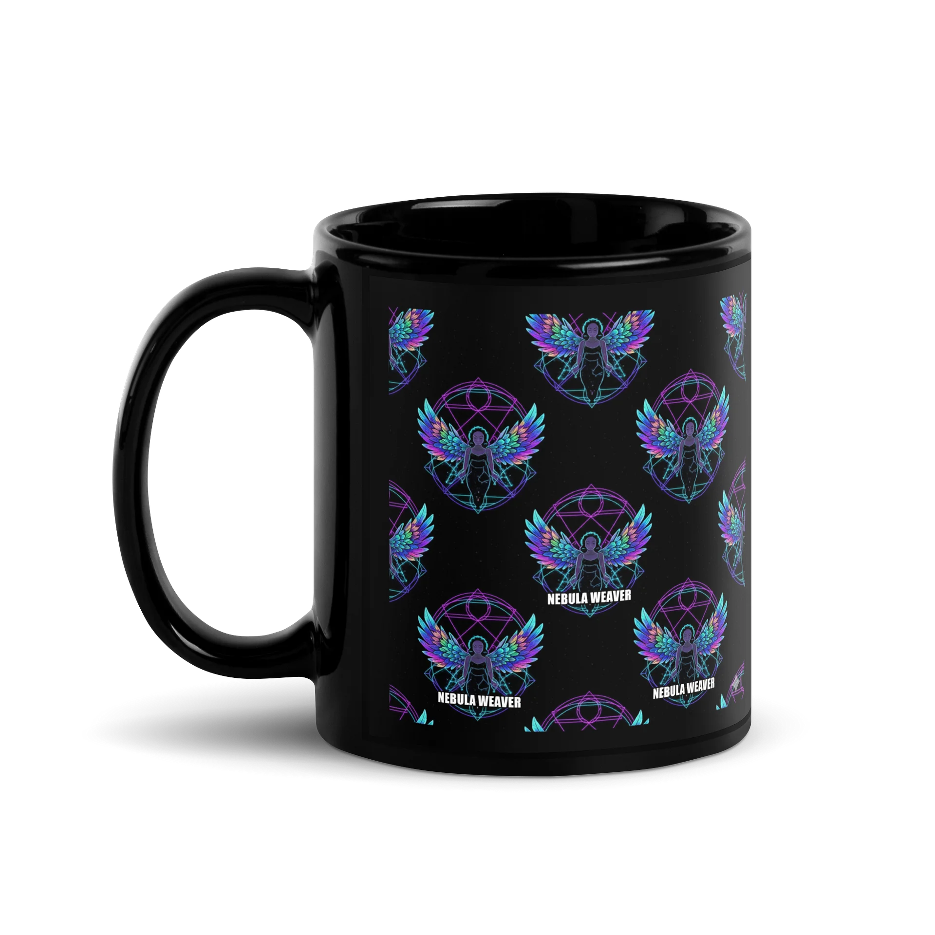 Nebula Weaver Black Glossy Mug product image (1)