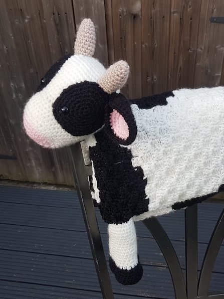 Cow Folding Baby Blanket Crochet Pattern - C2C Graphghan PDF Pattern - Crafting Happiness product image (5)