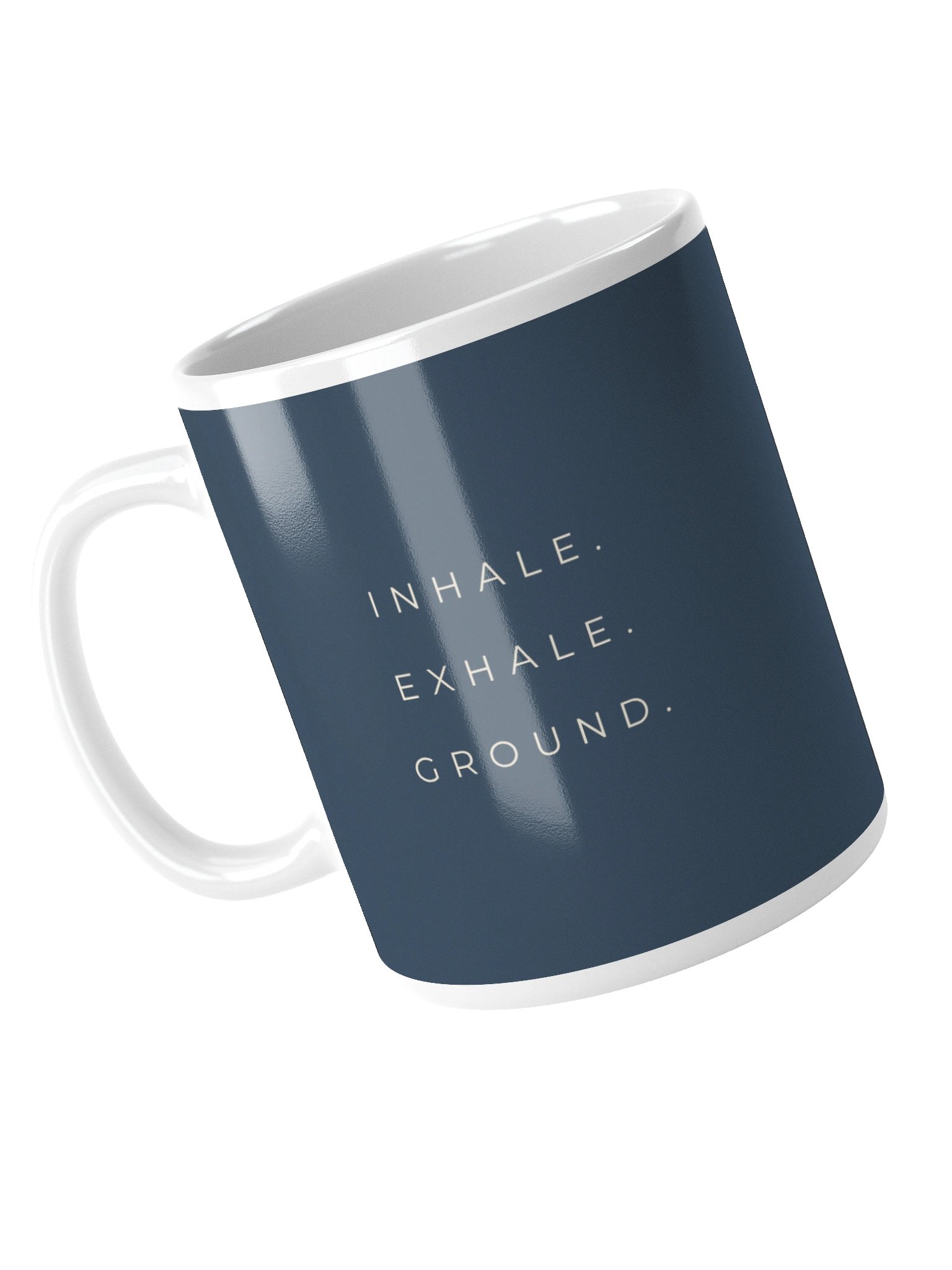 Inhale Exhale Ground, Minimalist Mantra Mug product image (5)