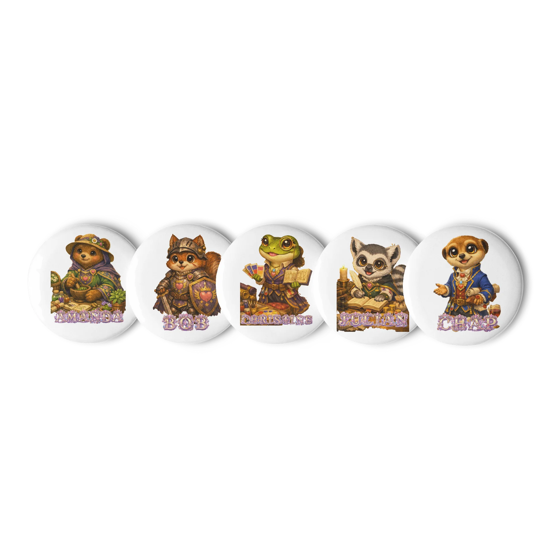 Kingdoms Court 2 Pin Button Set product image (1)