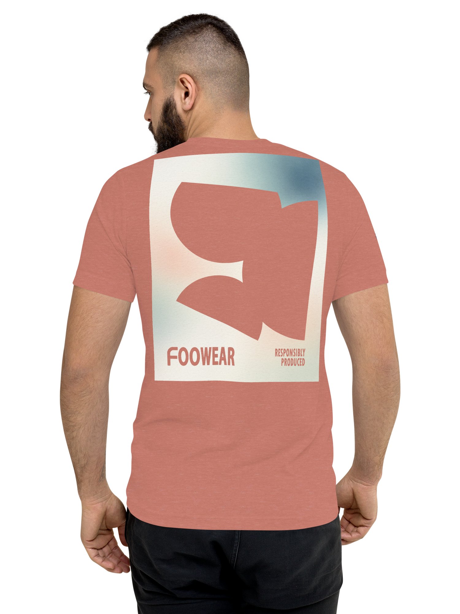 Embroidered Monogram T-Shirt in Mauve Red with Backprint product image (2)