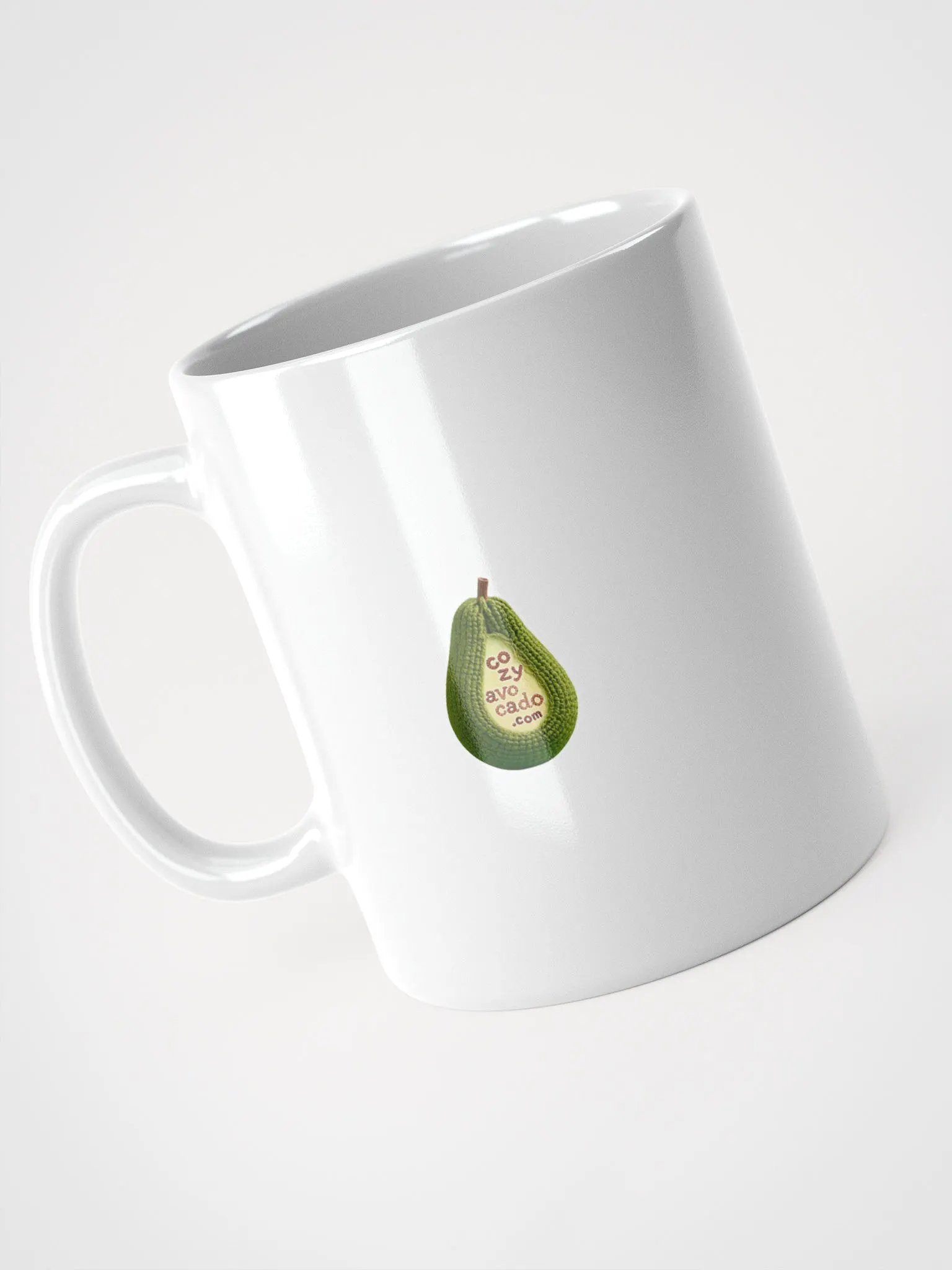 CozyAvocado White Glossy Mug Crochet Pumpkin #1 product image (3)