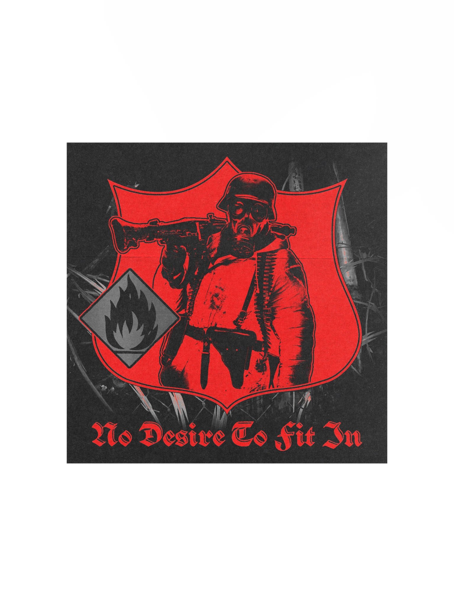 "NO DESIRE TO FIT IN" POSTER RED product image (4)