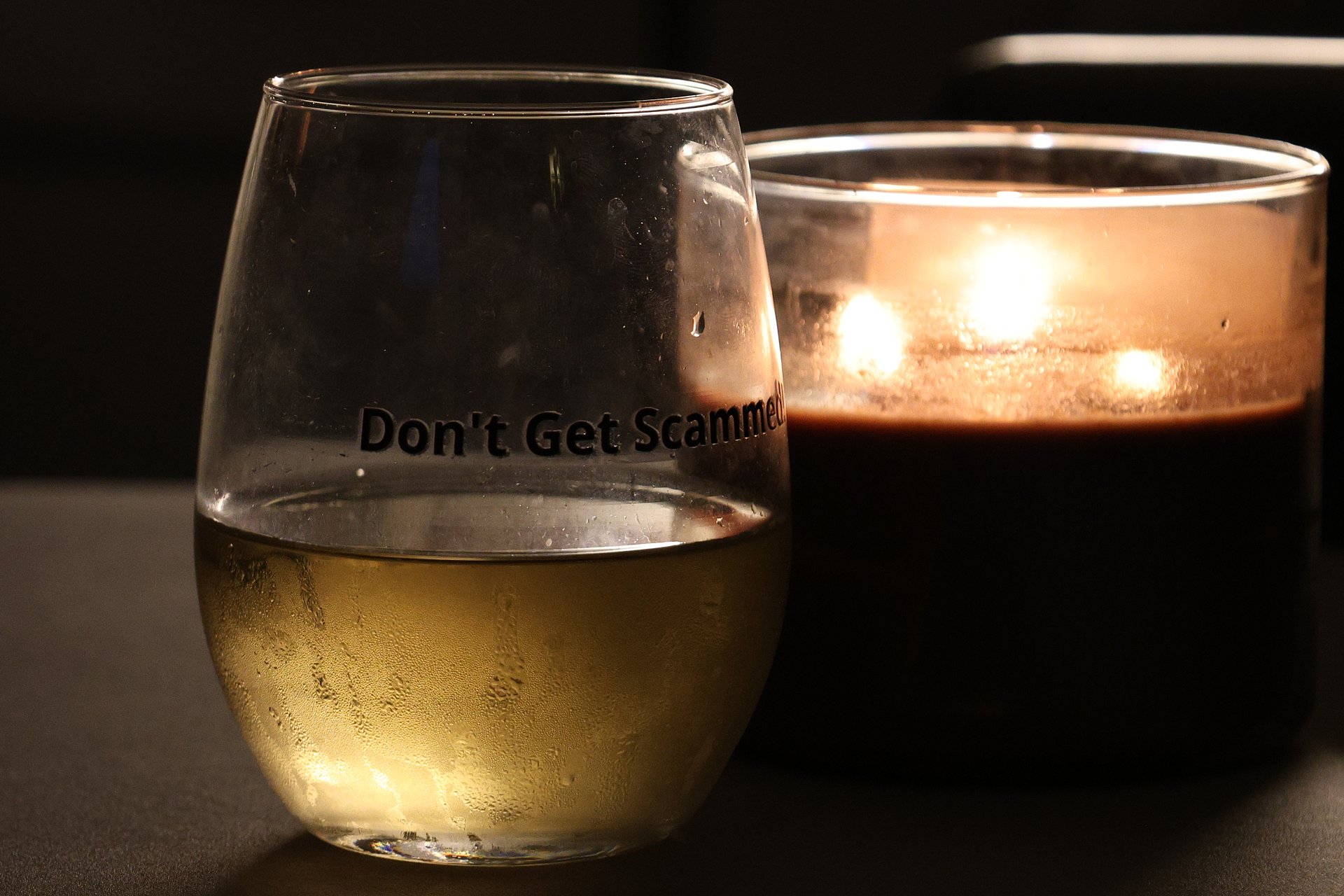 Don't Get Scammed! - Stemless Wine Glass product image (5)