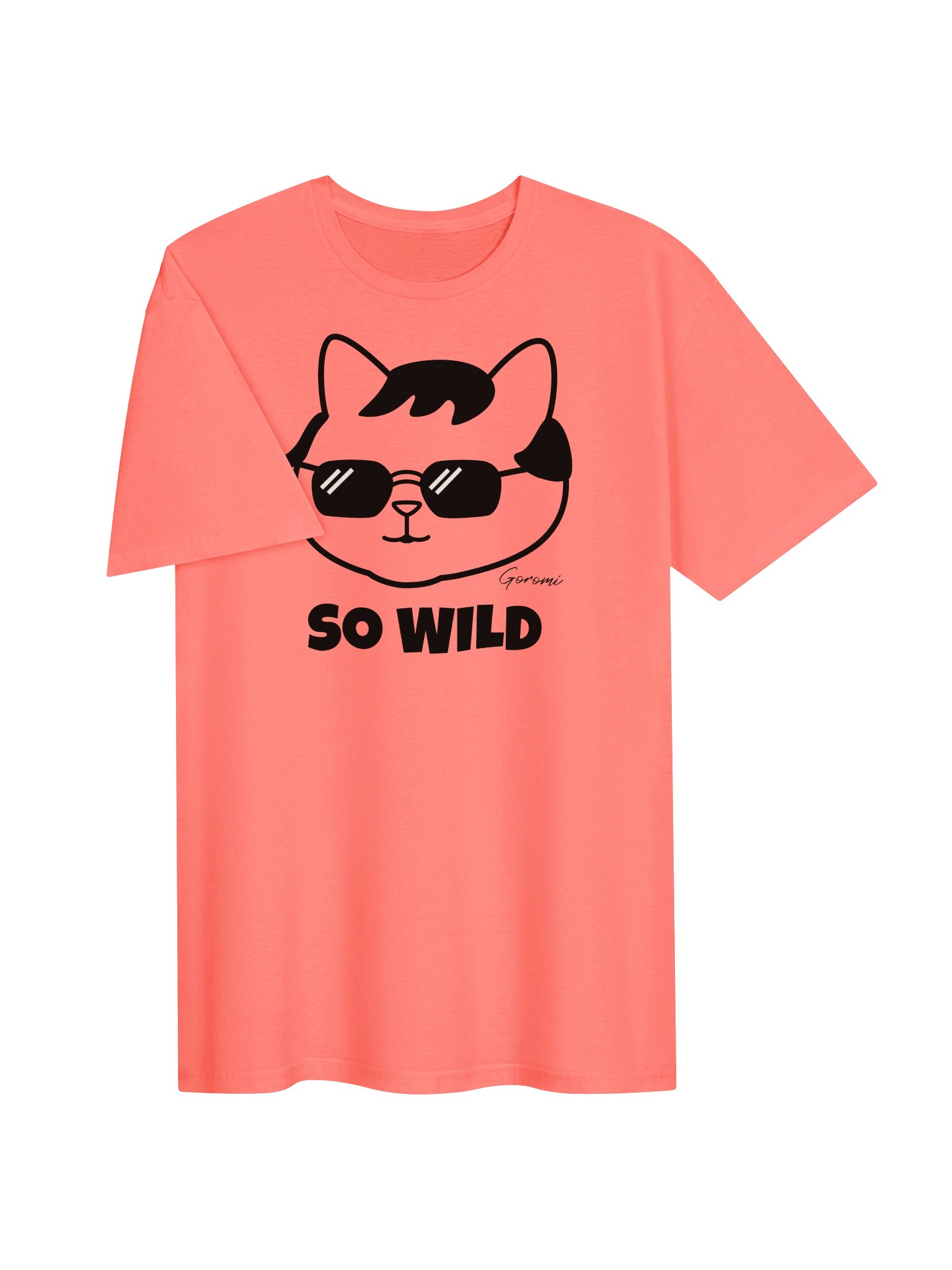 Goromi the Cat in Wig (SO WILD) - Unisex Adult Super Soft Lightweight T-shirt product image (2)