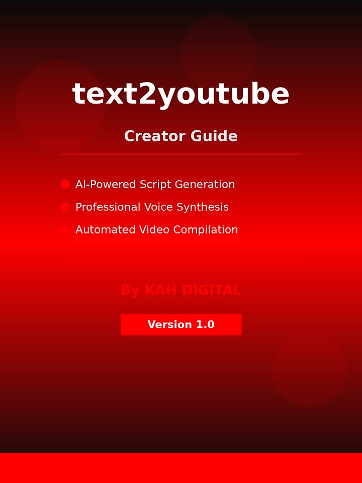 text2youtube Complete Guide - Transform Text Prompts into YouTube Videos in Seconds