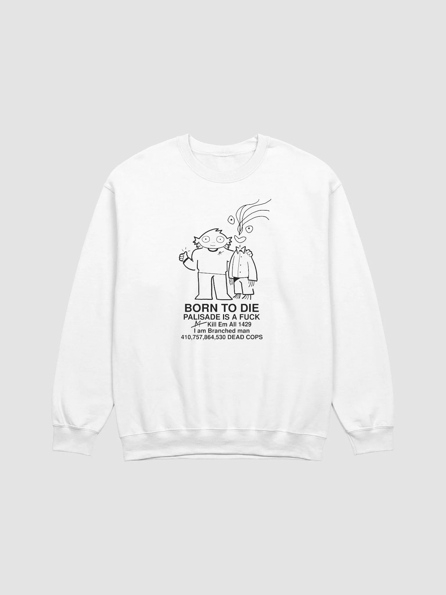 Branched Man Sweatshirt (White) product image (2)