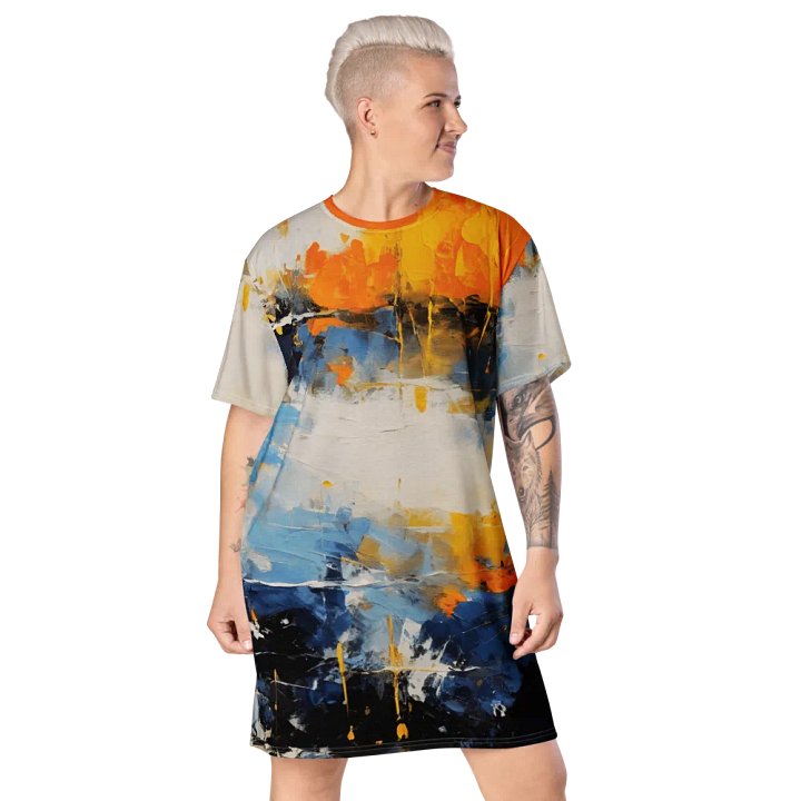 Watercolor Splash T Shirt Dress product image (1)