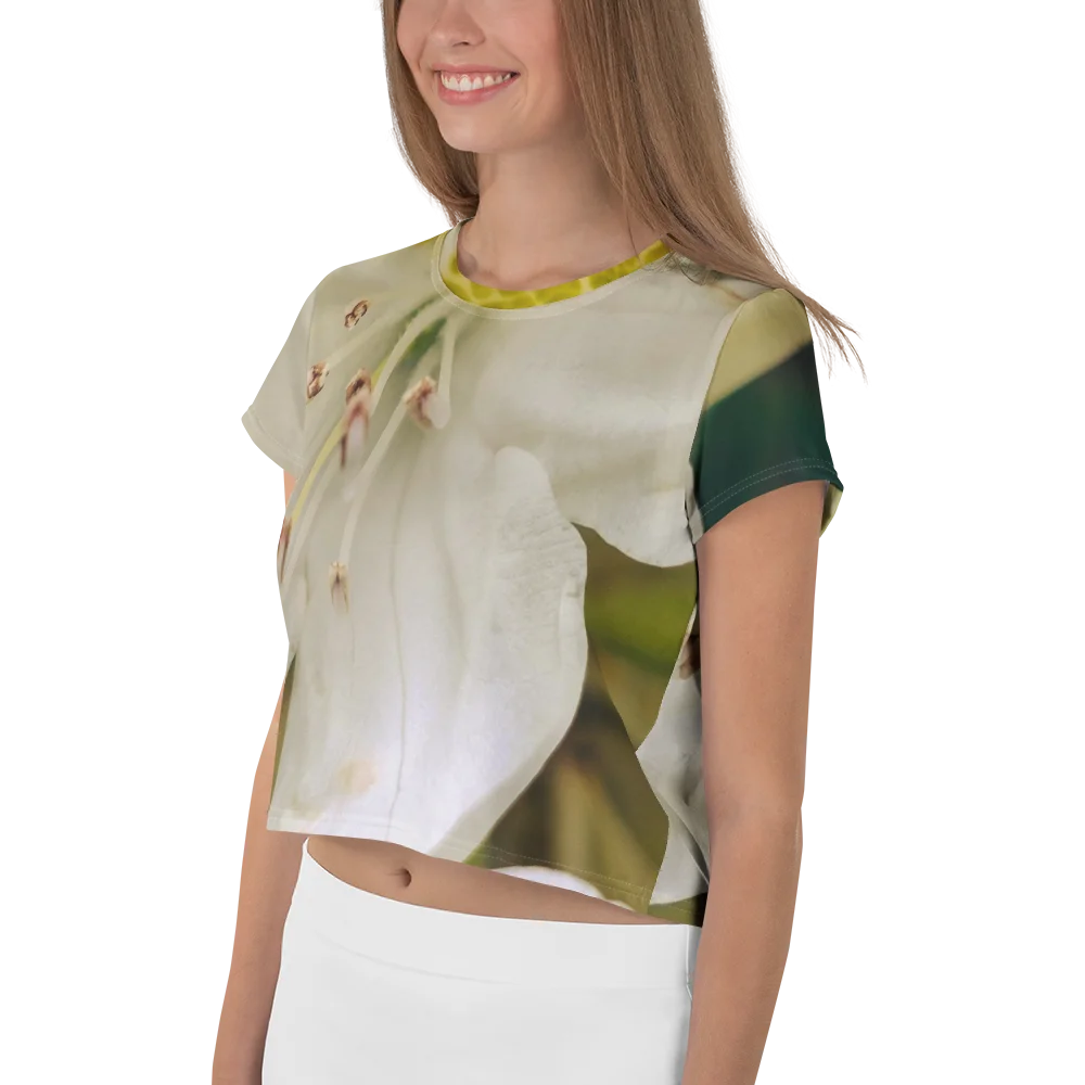 White Flower Women's Crop Tee product image (3)