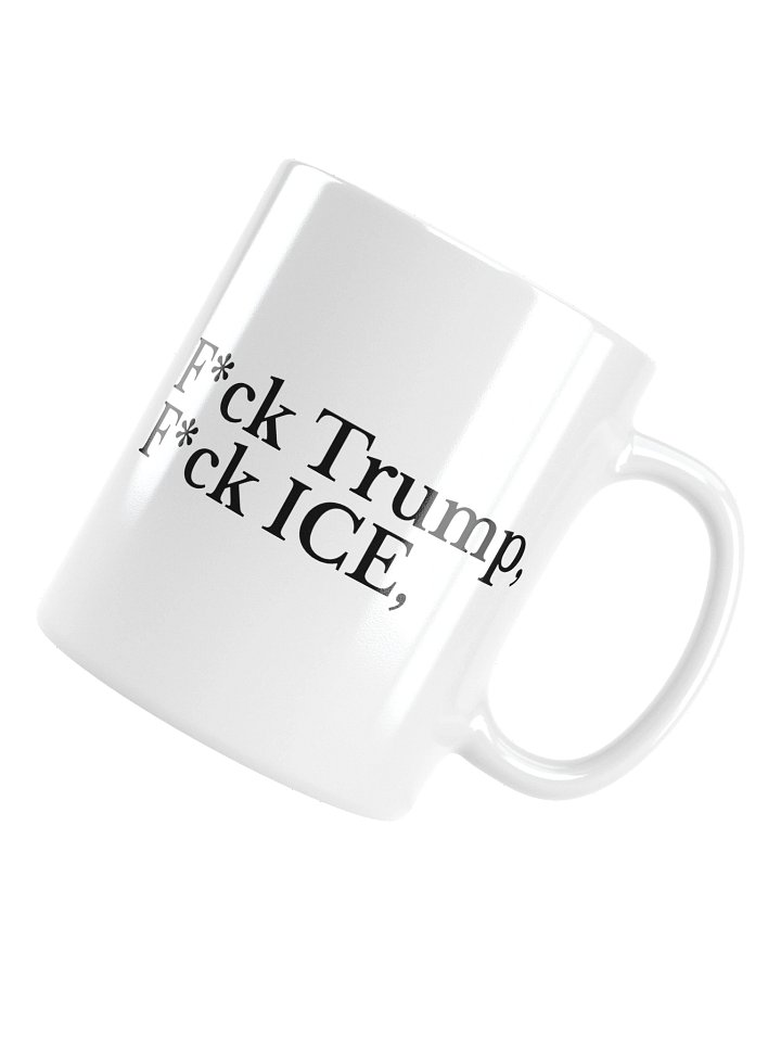 fuck trump fuck ice free palestine mug ceramic product image (2)